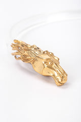 Recess Los Angeles Vintage Remy Lucite Clear Choker Brass Horse Heads