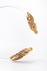 Recess Los Angeles Vintage Remy Lucite Clear Choker Brass Horse Heads