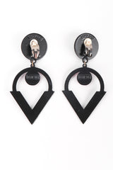 Recess Los Angeles Vintage Remy Dis Fuchsia Crystal Circle Point Drop Earrings