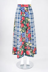 Recess Los Angeles Designer Consignment Vintage Rena Lange Four-Piece Floral Plaid Phumzile Mlambo-Ngcuka Portrait Ensemble