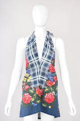 Recess Los Angeles Designer Consignment Vintage Rena Lange Four-Piece Floral Plaid Phumzile Mlambo-Ngcuka Portrait Ensemble
