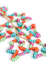 Vintage Richard Kerr Long Abstract Rhinestone Drop Earrings detail at Recess Los Angeles