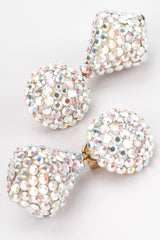 Recess Los Angeles Vintage Richard Kerr Swarovski AB Aurora Borealis Crystal Kiss Drop Earrings