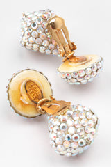 Recess Los Angeles Vintage Richard Kerr Swarovski AB Aurora Borealis Crystal Kiss Drop Earrings