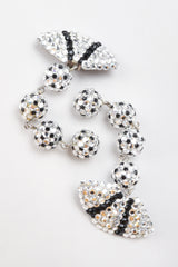 Recess Los Angeles Vintage Richard Kerr Crystal Soccer Fan Drop Earrings