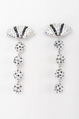 Recess Los Angeles Vintage Richard Kerr Crystal Soccer Fan Drop Earrings