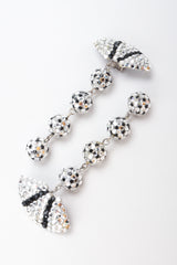 Recess Los Angeles Vintage Richard Kerr Crystal Soccer Fan Drop Earrings