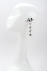 Recess Los Angeles Vintage Richard Kerr Crystal Soccer Fan Drop Earrings