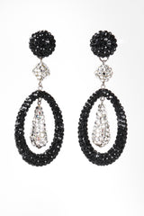 Recess Los Angeles Vintage Richard Kerr Swarovski Crystal Drop Hoop Earrings