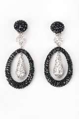 Recess Los Angeles Vintage Richard Kerr Swarovski Crystal Drop Hoop Earrings