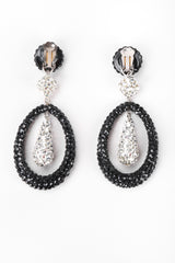 Recess Los Angeles Vintage Richard Kerr Swarovski Crystal Drop Hoop Earrings