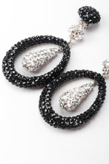 Recess Los Angeles Vintage Richard Kerr Swarovski Crystal Drop Hoop Earrings