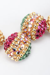 Recess Los Angeles Vintage Richard Kerr Crystal Oval Hoop Drop Clip On Earrings