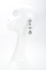 Recess Los Angeles Vintage Richard Kerr Galactic Mercury Crystal Saucer Drop Earrings