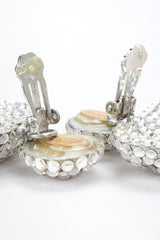 Recess Designer Consignment Vintage Richard Kerr Crystal Heart Drop Earrings Los Angeles Resale