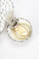 Recess Designer Consignment Vintage Richard Kerr Crystal Heart Drop Earrings Los Angeles Resale