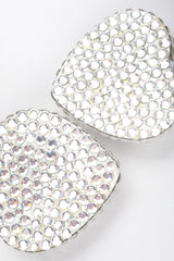 Recess Designer Consignment Vintage Richard Kerr Crystal Heart Drop Earrings Los Angeles Resale