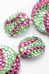 Recess Los Angeles Vintage Richard Kerr Purple Green 90s Swirled Hoop Earrings