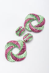 Recess Los Angeles Vintage Richard Kerr Purple Green 90s Swirled Hoop Earrings