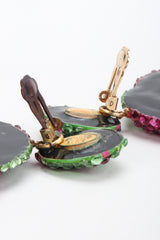 Recess Los Angeles Vintage Richard Kerr Purple Green 90s Swirled Hoop Earrings