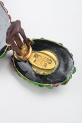 Recess Los Angeles Vintage Richard Kerr Purple Green 90s Swirled Hoop Earrings