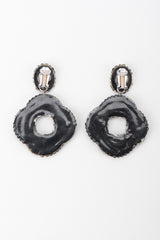 Recess Los Angeles Vintage Richard Kerr Swarovski Crystal Swirl Hoop Earrings