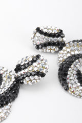 Recess Los Angeles Vintage Richard Kerr Swarovski Crystal Swirl Hoop Earrings