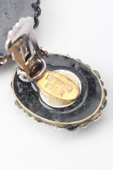 Recess Los Angeles Vintage Richard Kerr Swarovski Crystal Swirl Hoop Earrings