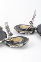 Recess Los Angeles Vintage Richard Kerr Swarovski Crystal Swirl Hoop Earrings