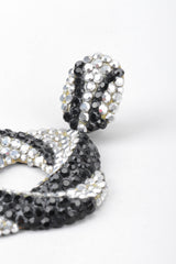 Recess Los Angeles Vintage Richard Kerr Swarovski Crystal Swirl Hoop Earrings