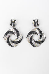 Recess Los Angeles Vintage Richard Kerr Swarovski Crystal Swirl Hoop Earrings