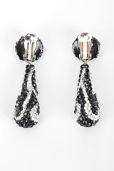 Recess Designer Consignment Vintage Richard Kerr Crystal Zebra Drop Earrings Los Angeles Resale Recycled