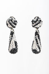 Recess Designer Consignment Vintage Richard Kerr Crystal Zebra Drop Earrings Los Angeles Resale Recycled