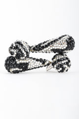 Recess Designer Consignment Vintage Richard Kerr Crystal Zebra Drop Earrings Los Angeles Resale Recycled