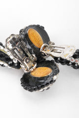 Recess Designer Consignment Vintage Richard Kerr Crystal Zebra Drop Earrings Los Angeles Resale Recycled