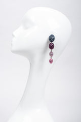 Recess Los Angeles Vintage Richard Kerr Crystal Jelly Bean Egg Drop Earrings