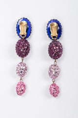 Recess Los Angeles Vintage Richard Kerr Crystal Jelly Bean Egg Drop Earrings