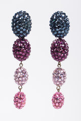 Recess Los Angeles Vintage Richard Kerr Crystal Jelly Bean Egg Drop Earrings