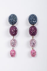 Recess Los Angeles Vintage Richard Kerr Crystal Jelly Bean Egg Drop Earrings