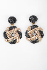 Recess Designer Consignment Vintage Richard Kerr Two Tone Samoa Cookie Swirl Earrings Los Angeles Resale Recycled