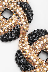 Recess Designer Consignment Vintage Richard Kerr Two Tone Samoa Cookie Swirl Earrings Los Angeles Resale Recycled