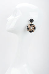 Recess Designer Consignment Vintage Richard Kerr Two Tone Samoa Cookie Swirl Earrings Los Angeles Resale Recycled