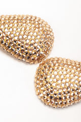 Recess Los Angeles Vintage Richard Kerr Crystal Champagne Fat Teardrop Earrings