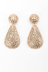 Recess Los Angeles Vintage Richard Kerr Crystal Champagne Fat Teardrop Earrings