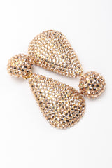 Recess Los Angeles Vintage Richard Kerr Crystal Champagne Fat Teardrop Earrings