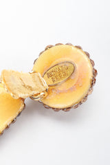 Recess Los Angeles Vintage Richard Kerr Crystal Champagne Fat Teardrop Earrings