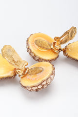 Recess Los Angeles Vintage Richard Kerr Crystal Champagne Fat Teardrop Earrings