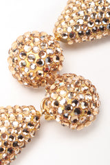 Recess Los Angeles Vintage Richard Kerr Crystal Champagne Fat Teardrop Earrings