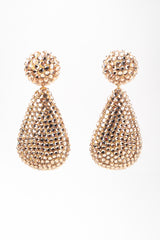 Recess Los Angeles Vintage Richard Kerr Crystal Champagne Fat Teardrop Earrings