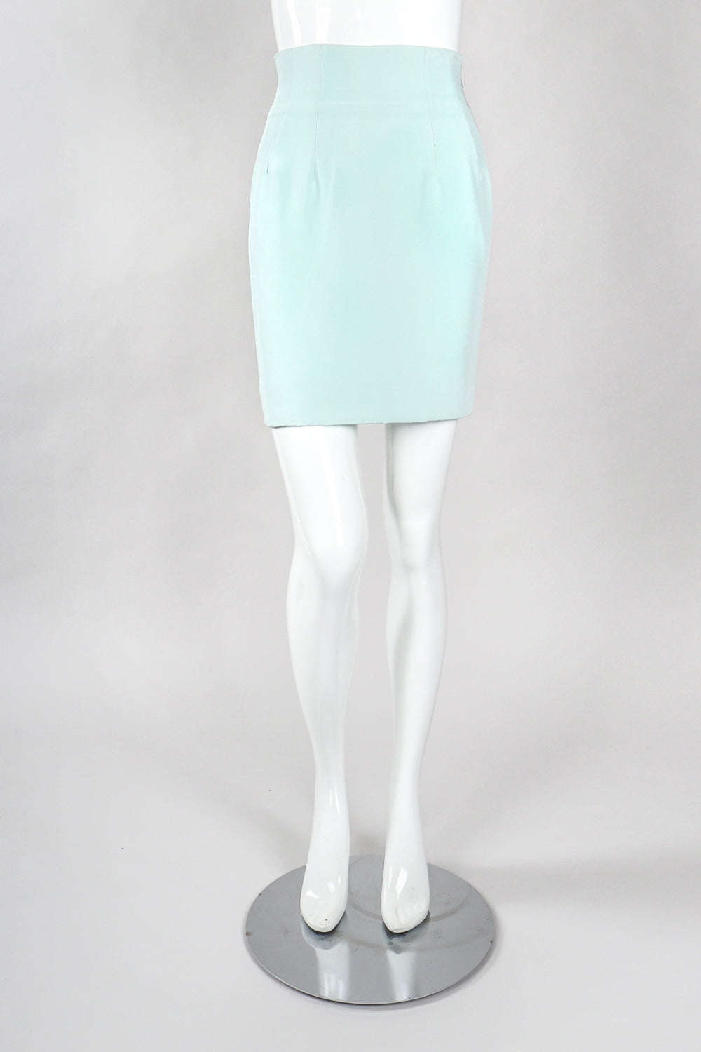 Recess Designer Consignment Vintage Richard Tyler Contrast Piped Mint Jacket & Skirt Set Los Angeles Resale Recycled